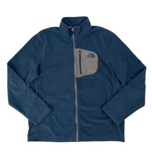 The North Face Denali Fleece Jacket Blue Full Zip Men’s Large TNF Pocket